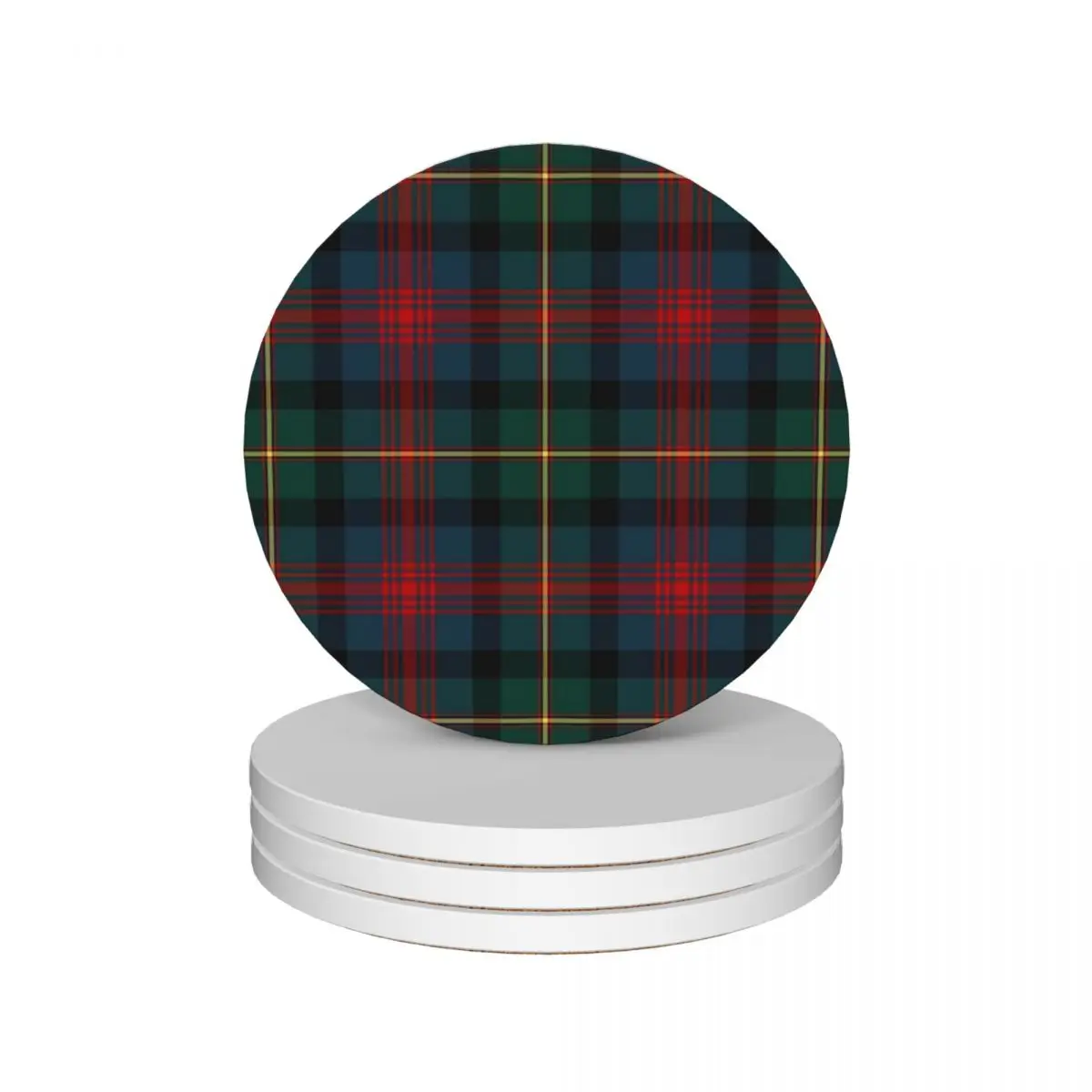 

Clan MacLennan Tartan Ceramic Coasters (Set of 4) ceramic stand for coffee cups Coasters