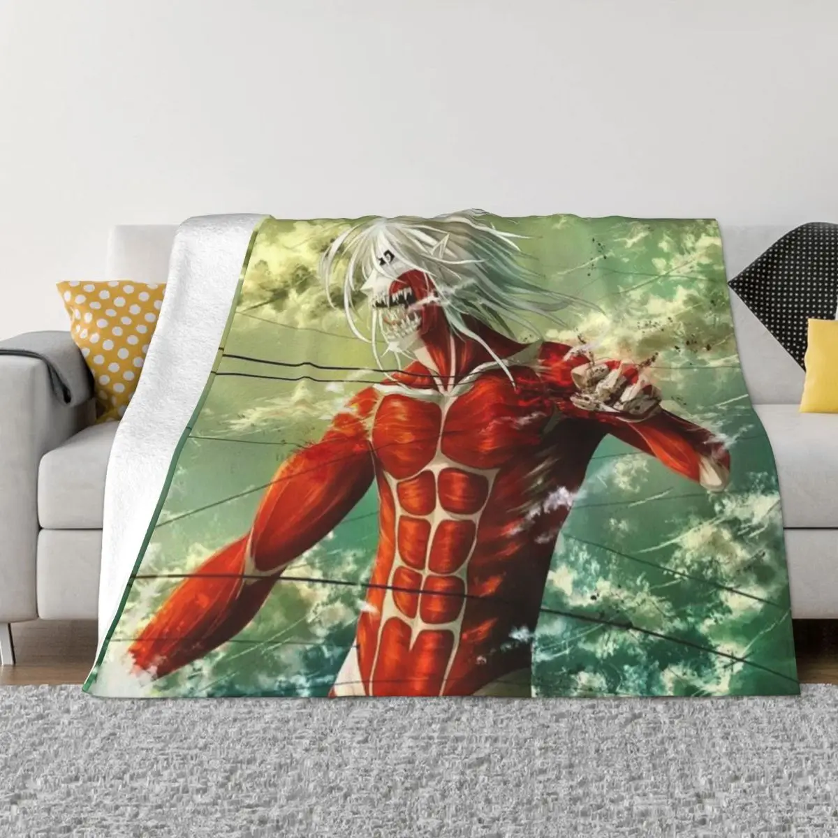 

Attack On Titan 000162 Anime pet blankets Quilt For Bed Blankets & Throws Winter Warm Blanket Throw Blanket
