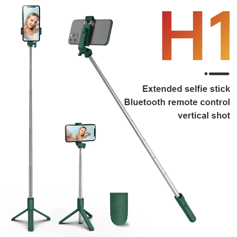 Ultra przenośny statyw telefon Bluetooth Selfie Stick z pilotem składany chowany dla Huawei IPhone i androida