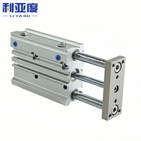 MGPM12 MGPM16 MGPM20 MGPM25 MGPM32 40 50 63 80mm Series Compact Guided Cylinder Stroke 10-400mm Basic Type with Sliding Bearing