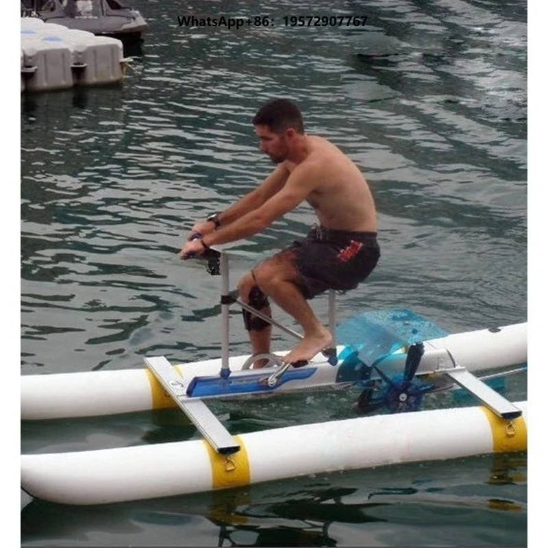 White Aluminum Alloy Frame Water Bicycle Use for Sea Family Water Games Pedal