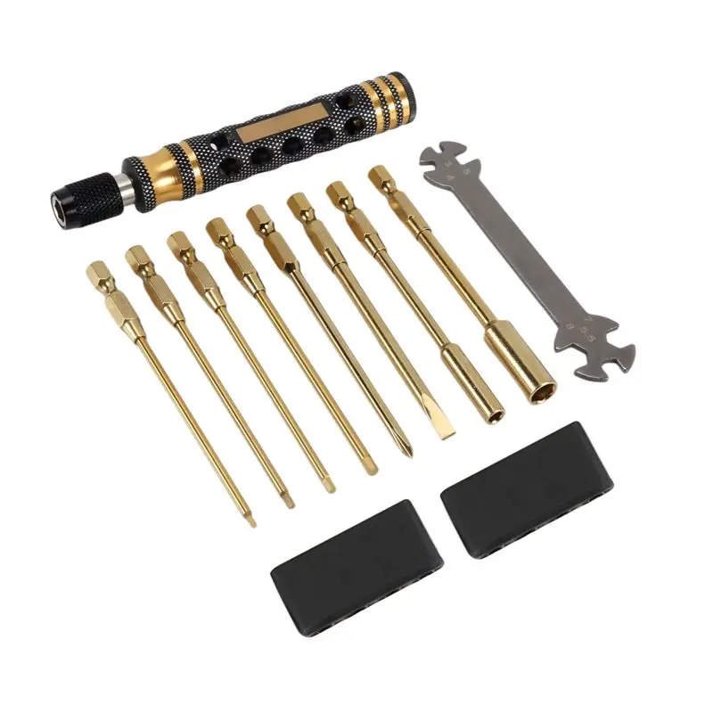 

ABLU-9 In 1 RC Tool Kit, RC Car Tool Kit RC Hex Driver Screwdriver Set For RC Car Hobby Tools