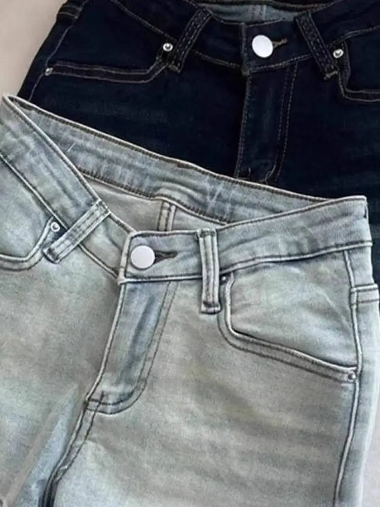 

American Sle Hot Girl Denim orts Женская мода Super ort Модные тонкие прямые шорты трапециевидной формы с высокой талией и широкими штанинами Ca...