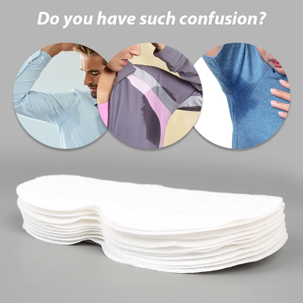 White Underarm Pads Dress Clothing Perspiration Deodorant Pads Armpit Care Sweat Absorbent Pads Deodorant for Men Summer Sport