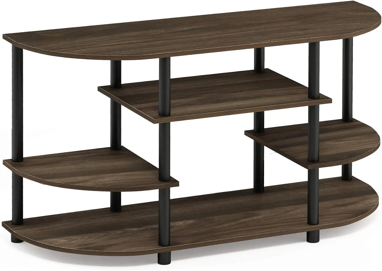 

Furinno JAYA Simple Design Corner TV Stand, Columbia Walnut/Black