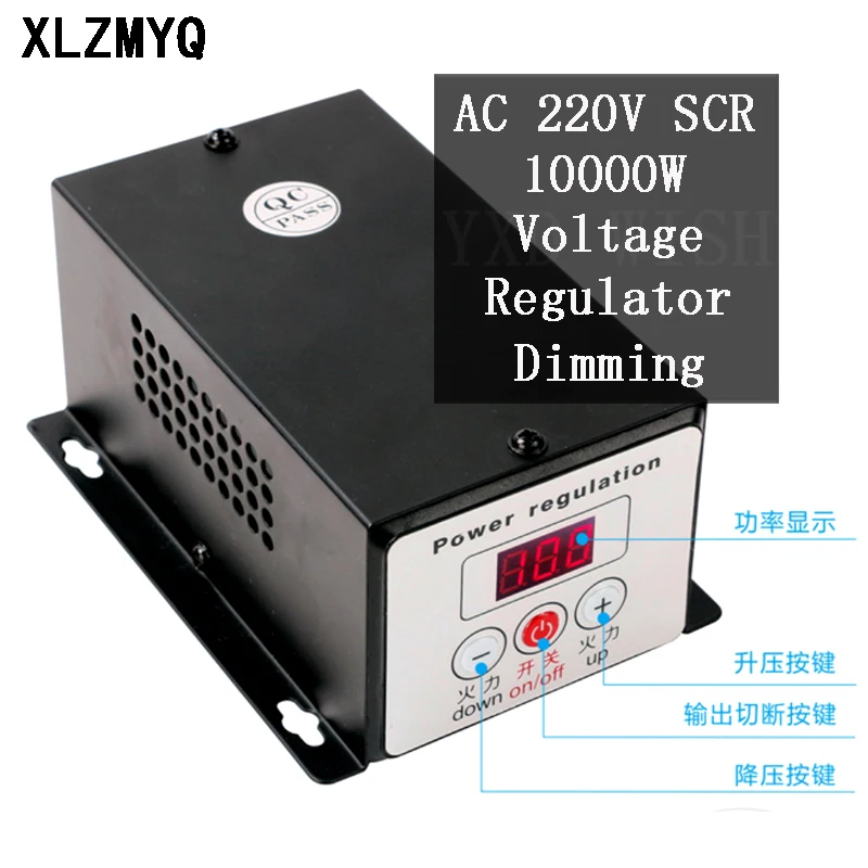 AC 220V 10000W SCR Electronic Voltage Regulator Temperature Adjust Speed Controller Dimming Dimmer Thermostat