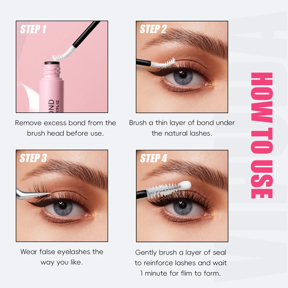 Eyelash Gluing and Sealing for Eyelash Clusters Strong Fixed Eyelash Glue Lasting 48H Eyelash Gluing Glue Eyelash Extension