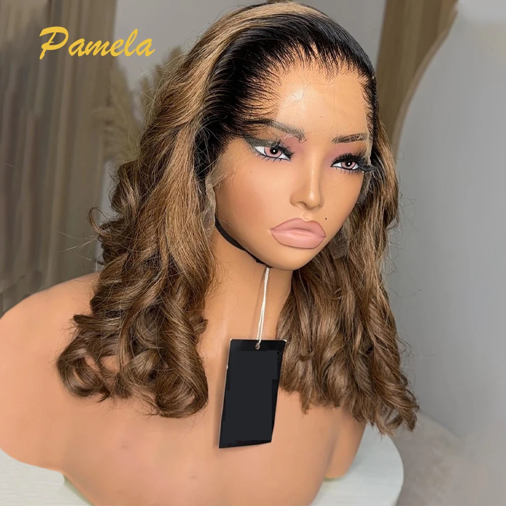 

Парик из натуральных волос Lagos Hairline Ombre Blonde Colored 13x4 с прозрачной кружевной основой 13x4, волнистый, для женщин