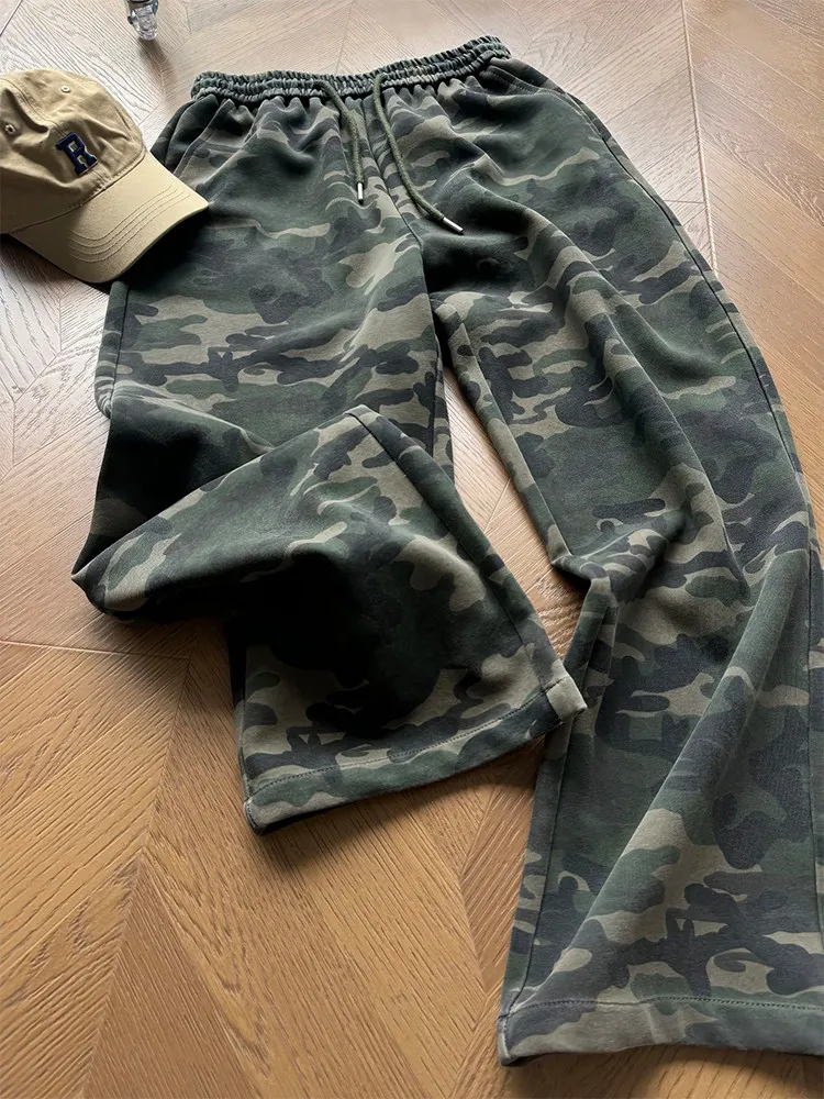 Retro Hip Hop  Knife  Sweatpants Men's Women's Slim Fit Wide Leg Casual Micro Flared Straight Leg Sports Long Tro... - view 3