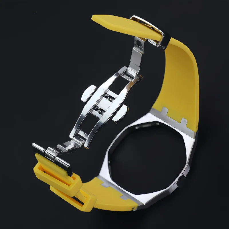Stainless Steel Watch Case And Strap Mod Kit For Swatch X AP Royal Pop Pocket Changer To Wristwatch Personalized Accessories