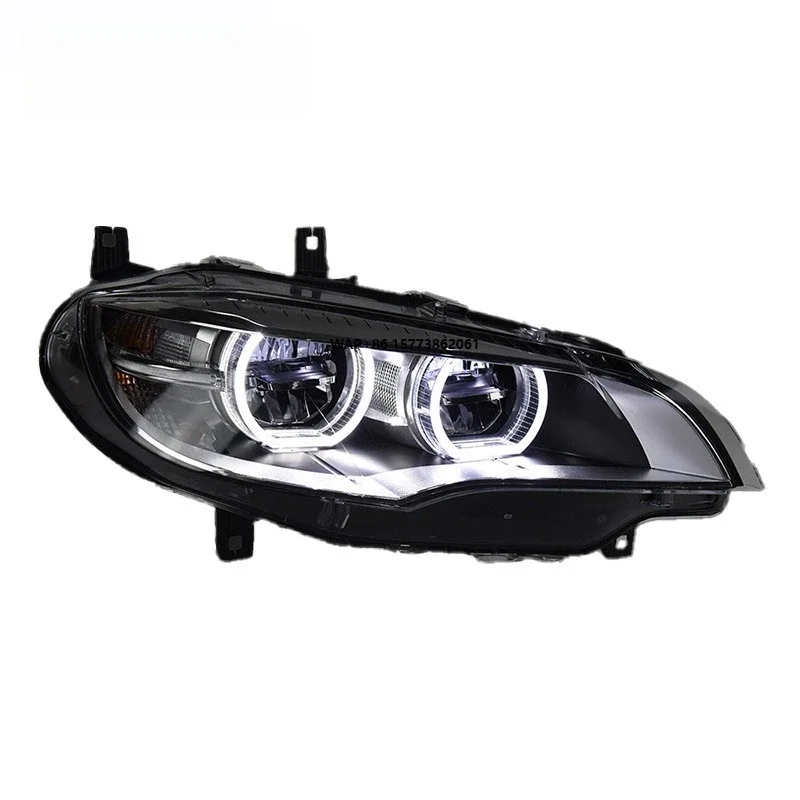 

1 Unit LED Headlights Car Accessories Suitable for Auto Lighting Systems 08-14 X6 Headlight Assembly E71 Angel Eye Headlight
