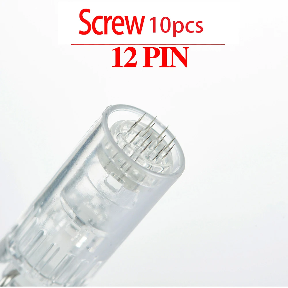 Schraubkartuschen für Microneedling Derma Pen 10/20/50 Stück Mikronadeln für Schönheitspflege 9/12/24/36/42 Pin Round Nano 3D 5D