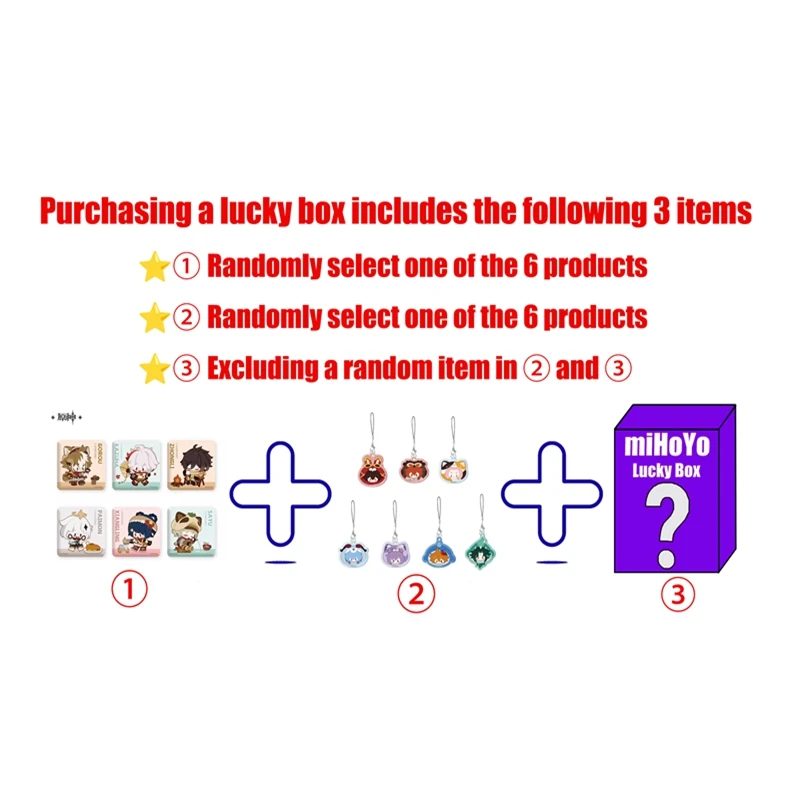 GENSHIN IMPACT Mystery Gift Box Friday Cos Shop miHoYo Lucky Bag Games Anime Cosplay Accessories Halloween Christmas Gifts