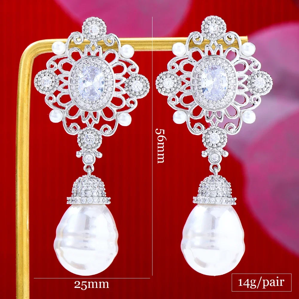 Missvikki Boho Charm Ins Style أقراط متدلية من اللؤلؤ الطبيعي للنساء لحفلات الزفاف وحفلات الزفاف مجوهرات صيفية أصلية للسيدات