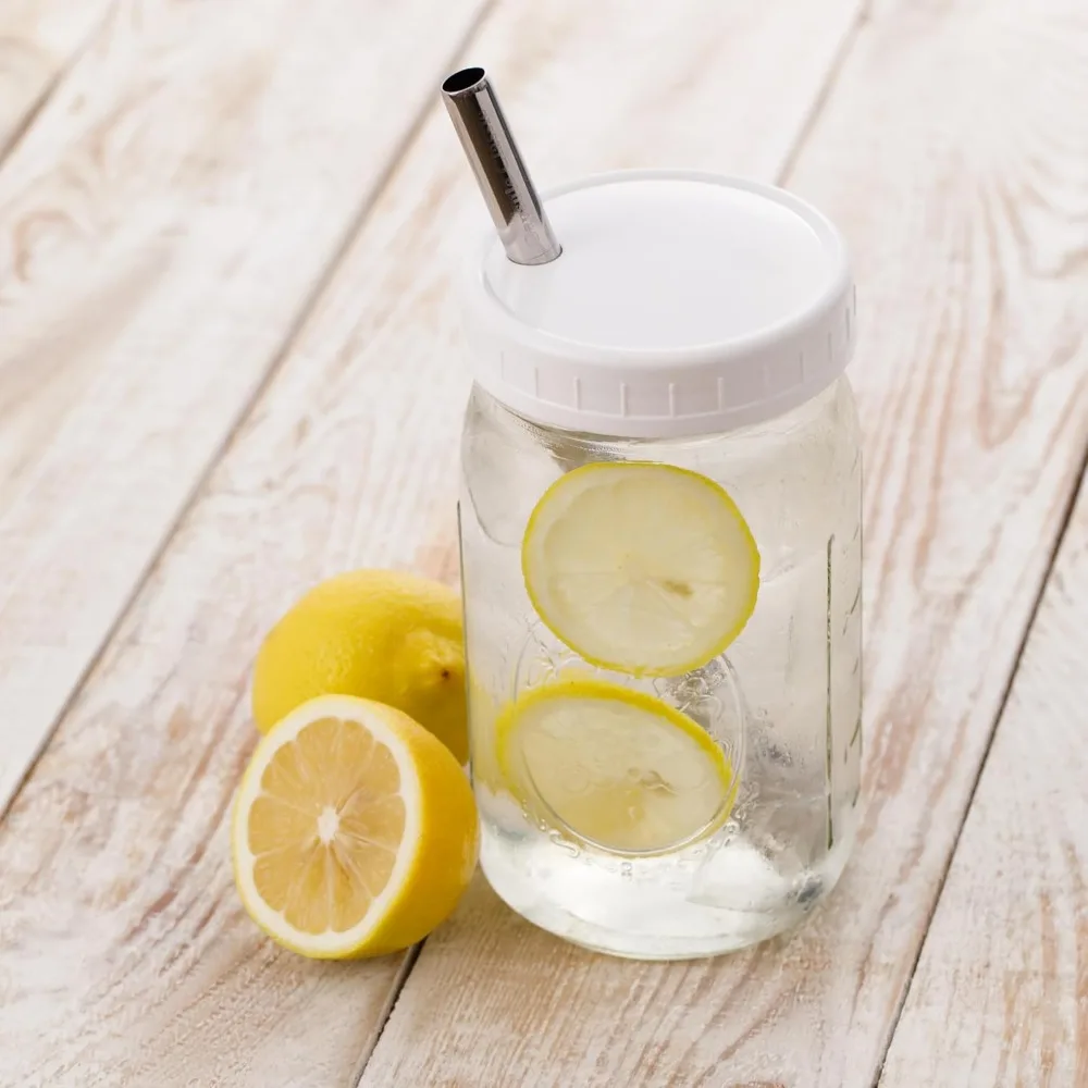 أكواب شاي بوبا ذات فم واسع قابلة لإعادة الاستخدام، أكواب شاي فقاعية مع أغطية وقش فضية، برطمانات ميسون، أكواب زجاجية (عبوة من قطعتين، 32 أونصة مولو #3