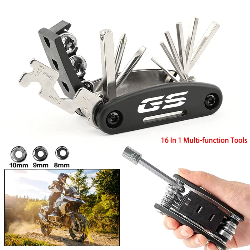 

For BMW R1250GS R1200GSR 1300GS R1250 GS Adventure R 1250 1200 GS GSA gs1250 HP Motorcycle 16 in 1 Tool Wrench Screwdriver Set