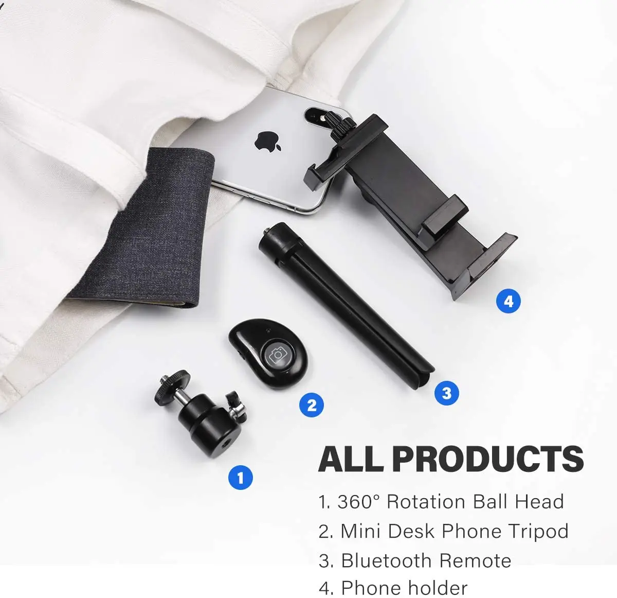 Pixel Tischs tativ für Telefon kamera tragbares Mini-Stativ mit Handy halter clip