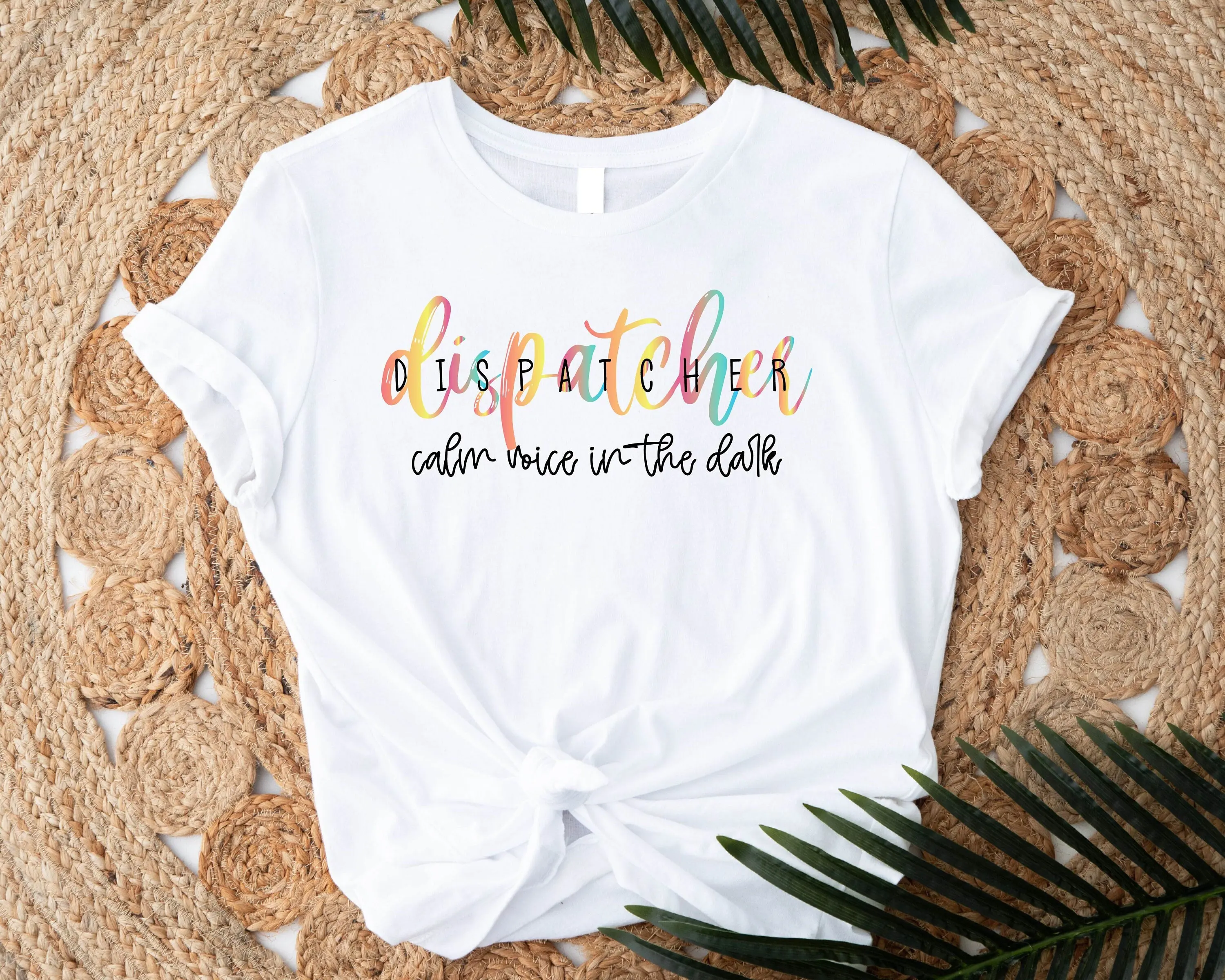 Dispatcher Calm Voice In The Dark T Shirt Appreciation Gold Line First Responder SweaT