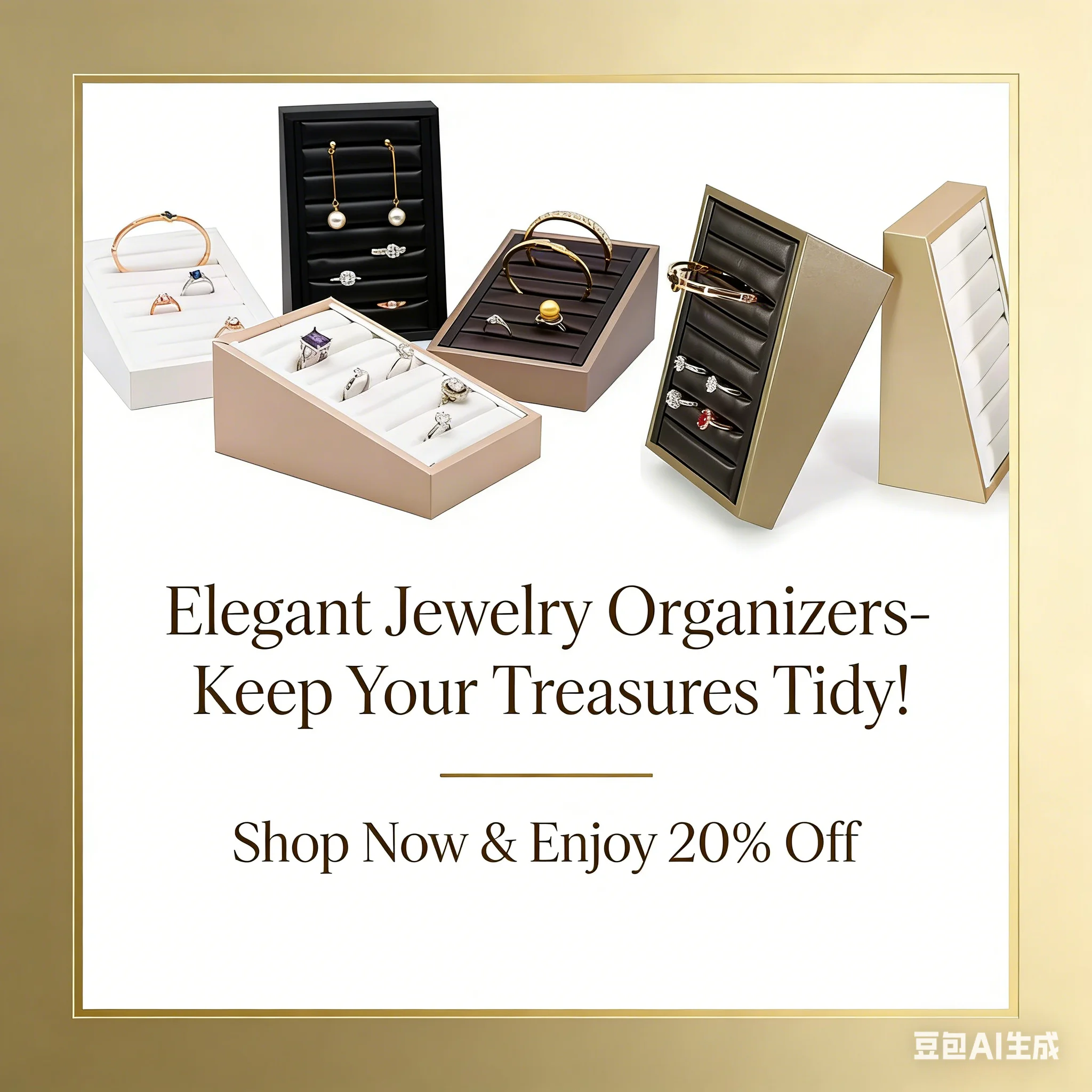 

Элегантный органайзер для ювелирных украшений: колец, серег и браслетов – премиальное бархатное покрытие, компактный дизайн, идеально подходит для демонстрации в магазине.