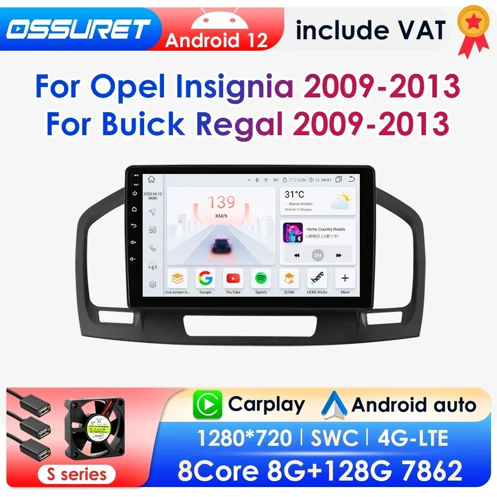 2din 7862 carplay android auto autoradio für buick regal opel abzeichen 2009-2013 multimedia video player navigation gps 4g