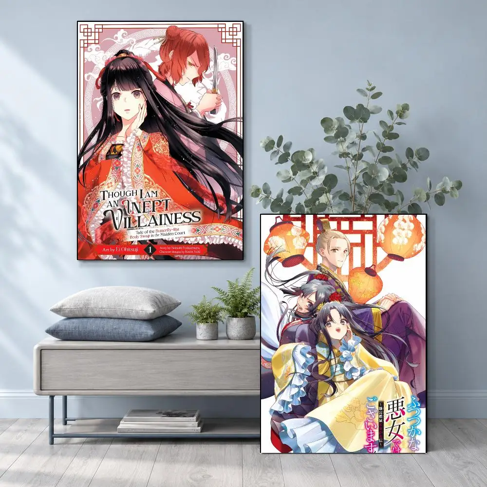 Graceful Witty Anime T-Though I Am An Inept Villainess Poster Frameless PP Self Adhesive Aesthetic Room Gift Decor