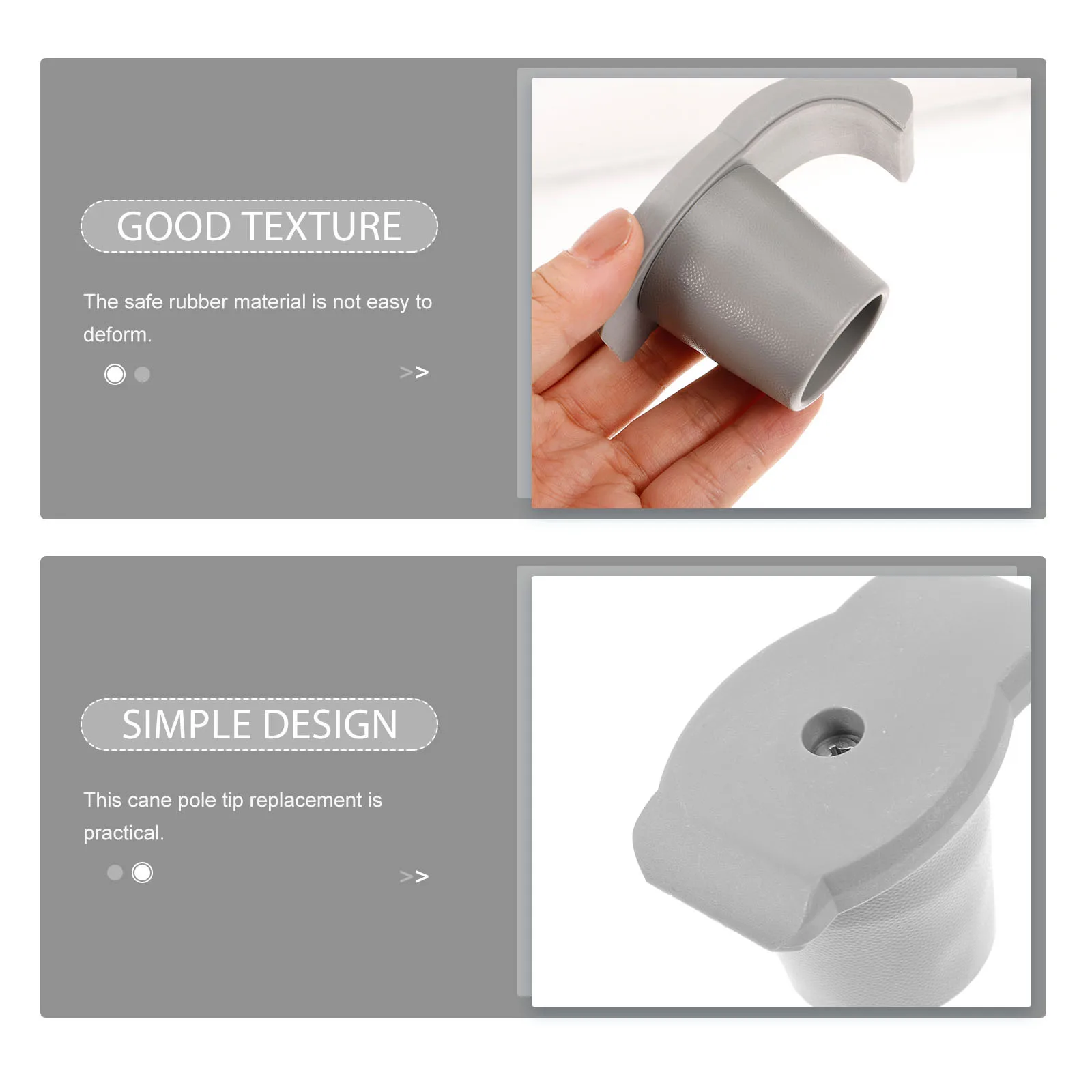 

2Pcs Anti-Skid Cane Tip Replacement Heavy-Duty Rubber Tips for Walking Sticks Crutches Cane Accessories Crutch Tips