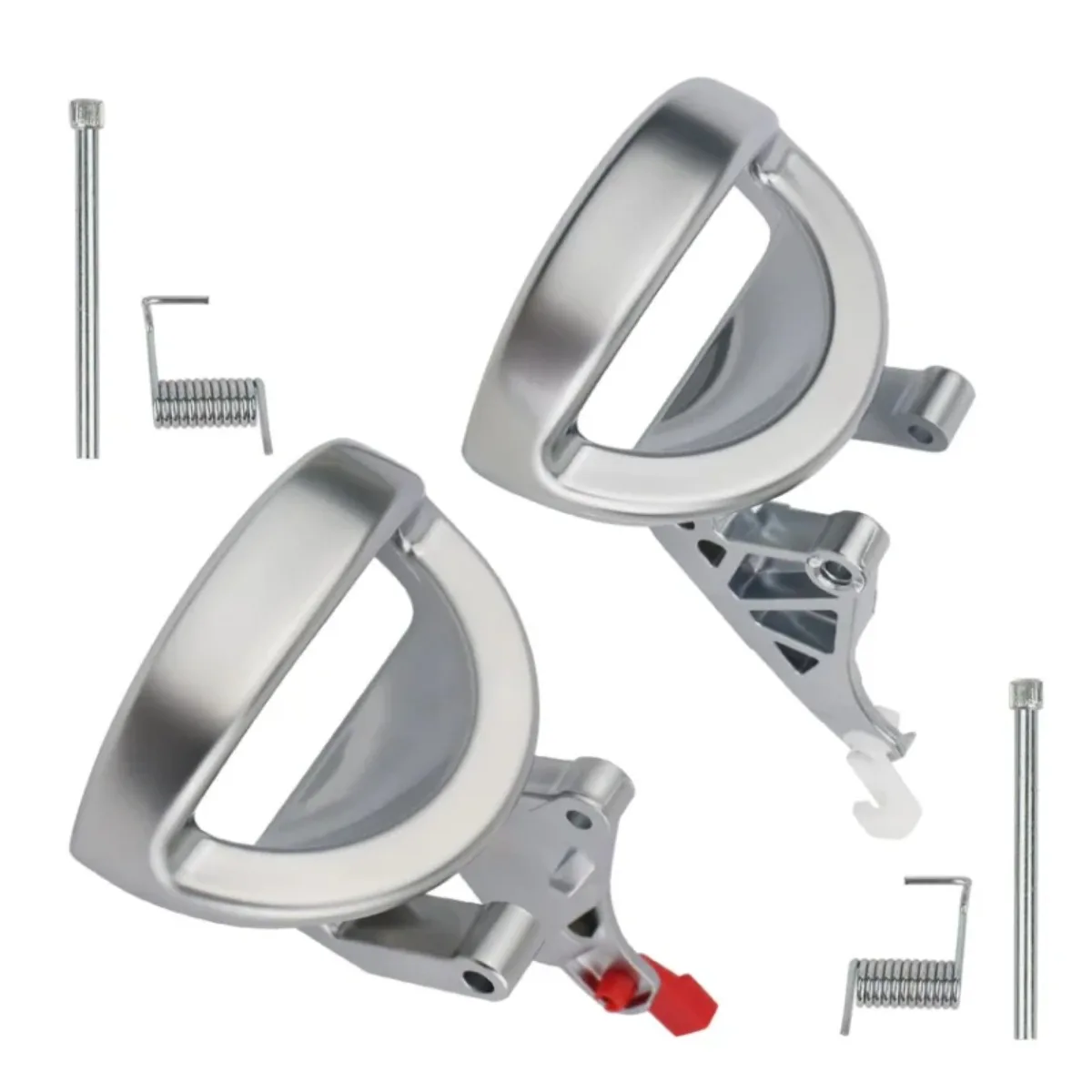 a Pair Interior Door Handle For Dodge Nitro 2007 2008 2009 2010 2011 Front Rear Left Right Chrome 68004829AA 68004828AA