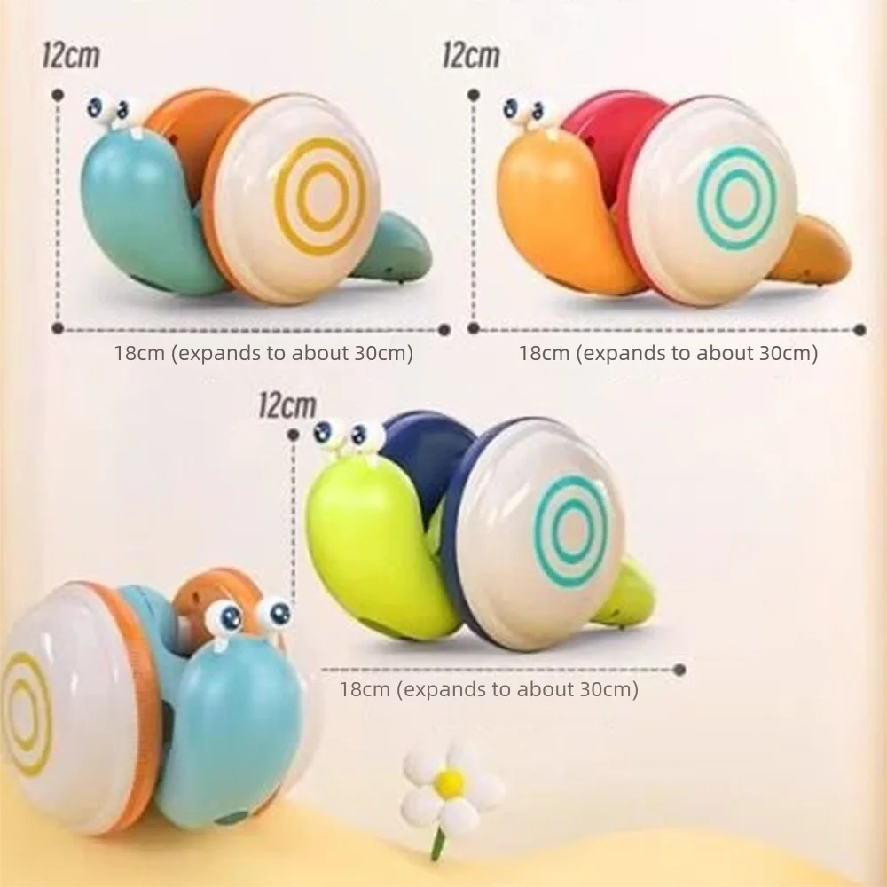 Brinquedo de andador de bebê com corda de arrasto, design brilhante de música, corda de puxar, carro de caracol, recurso interativo, estilo de desenho animado, brinquedo para animais de estimação