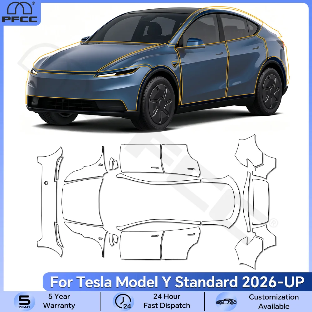 

9Mil TPU For Tesla Model Y Standard 2026-UP Pre-cut PPF TPU Paint Protection Film Clear Bra Anti-Scratch Resistant Repairable
