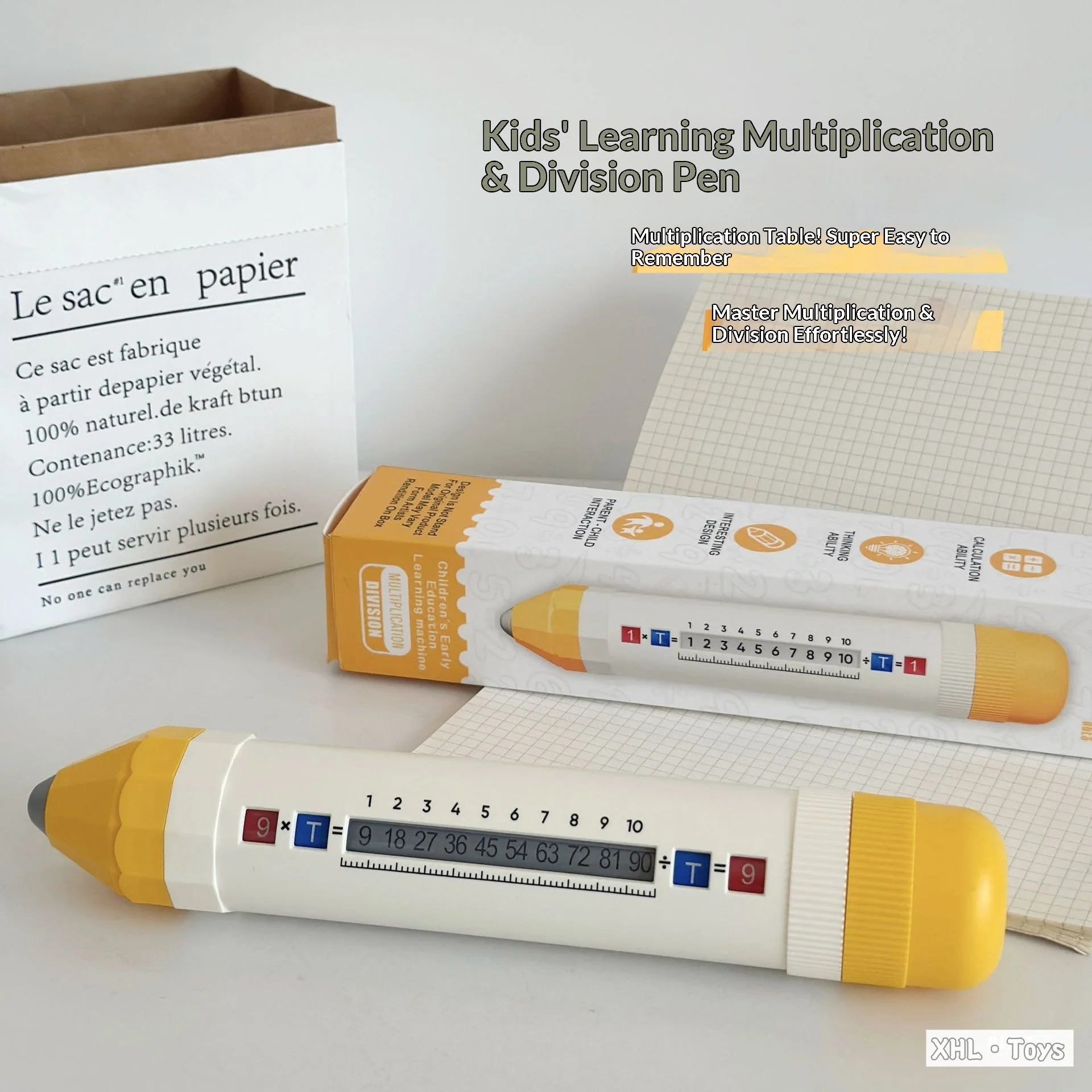 Kids Math Learning Pen Multiplication Division Teaching Aid Preschool First Grade Primary School Student Early Educational Toy