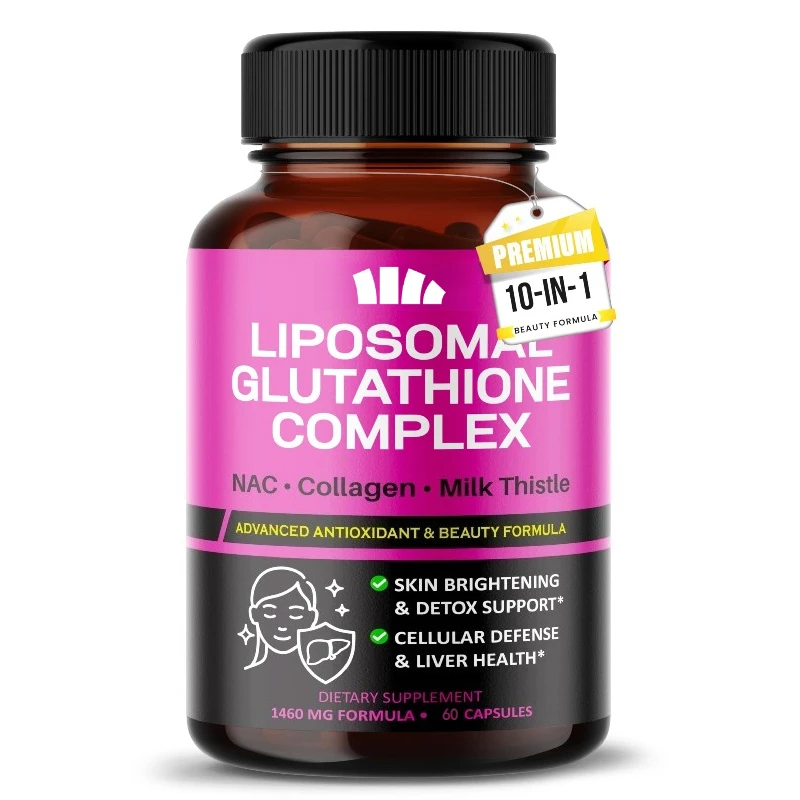 

Liposome Glutathione Supplement - Each 500mg L-glutathione Immunity, Anti-aging Support -60 Capsules