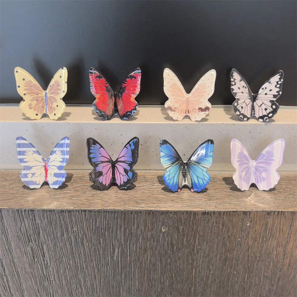 Shoe Charm Butterfly Shoelace Buckle Premium Lifelike for Sneaker German Trainer Mixed Material Multicolor Lightweight