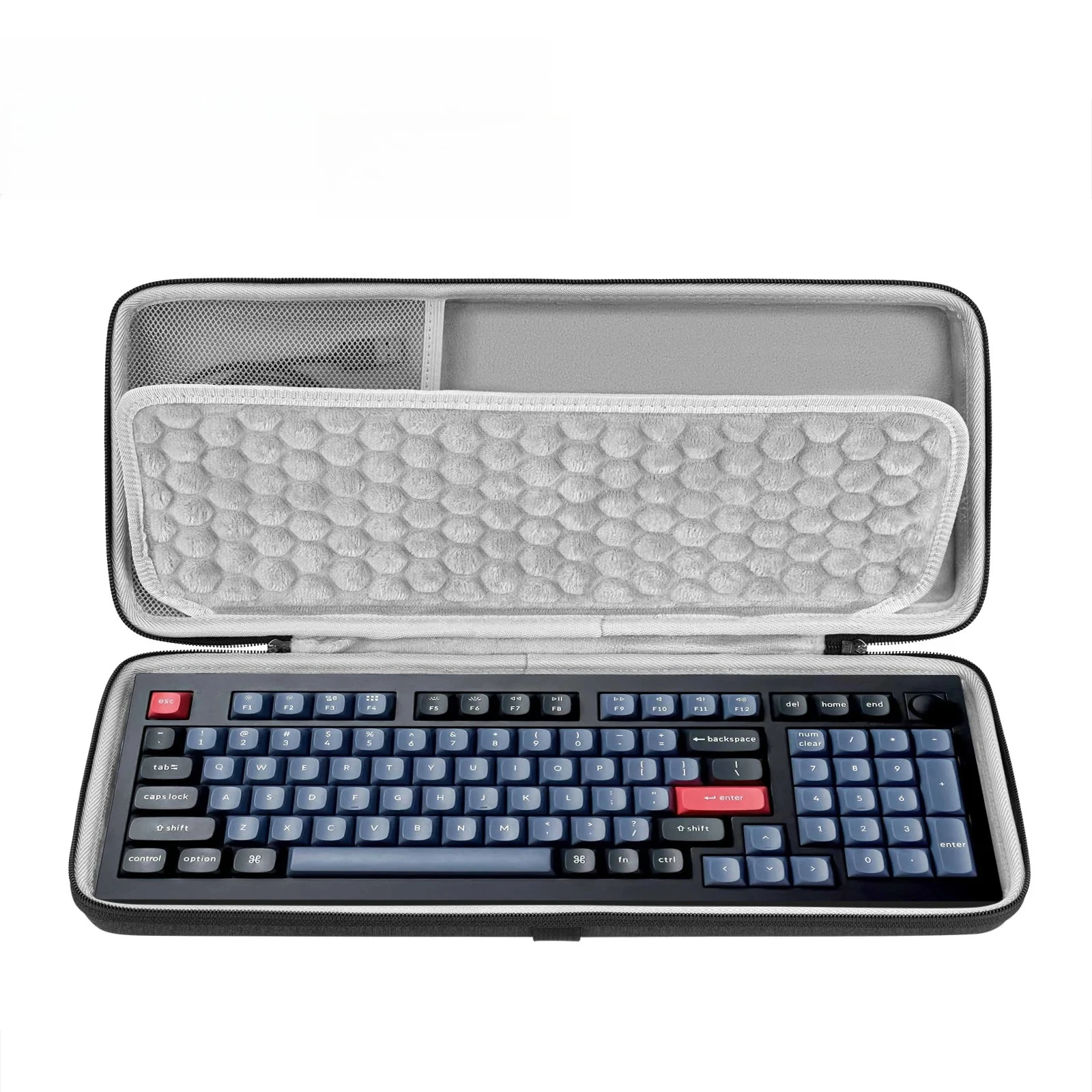 

Keyboard Case for 100keys Portable Keyboards, Hard Shell Travel Carrying Bag Compatible with AULA F99, Keychron V5/Q5/K4