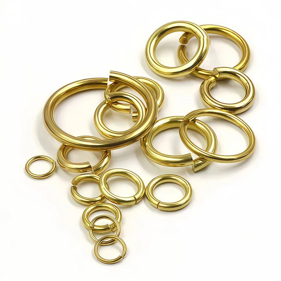 Massive Messing-Sprengringe, offene O-Ringe, Verbindungsstücke 5mm-18mm für die Herstellung von Halsketten, Schmuckzubehör und Zubehör. – Detail 4