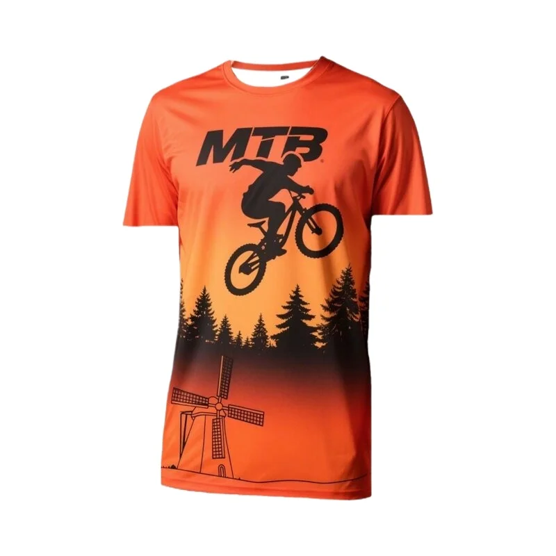 Camisetas para bicicleta de montaña y descenso, camisetas para bicicleta de montaña, camiseta para motocicleta todoterreno DH, ropa deportiva para Motocross, ciclismo de manga corta