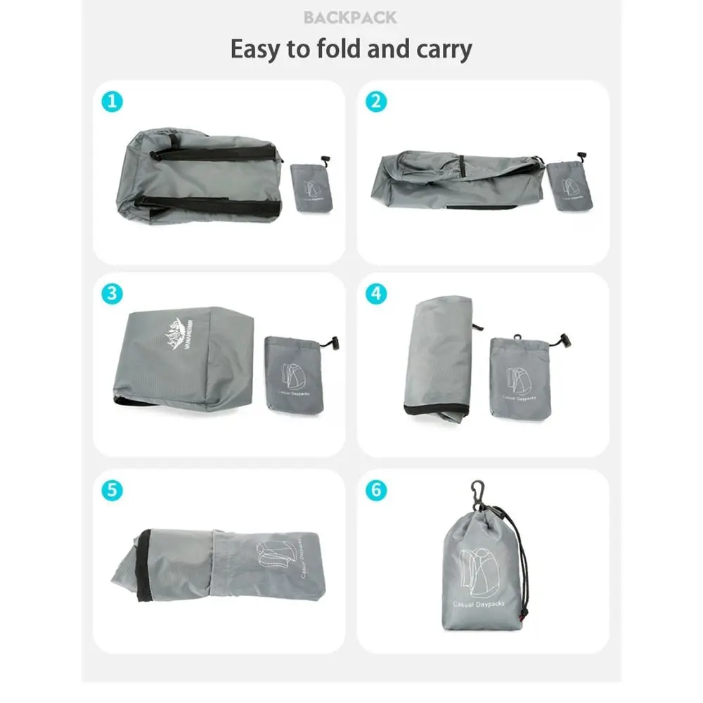 Portable Sport Bag Cycling Bag Nylon Climbing Outdoor Backpack Lightweight Shoulders Bag Foldable Backpack Hiking Daypack