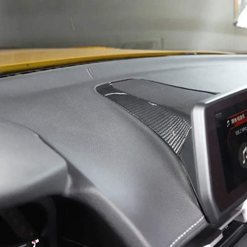 

For Toyota GR Supra A90 A91 Real Dry Carbon Fiber 19-22 Dashboard Horn Frame Cover Stereo Speaker Panel Trim Sticker Accessories