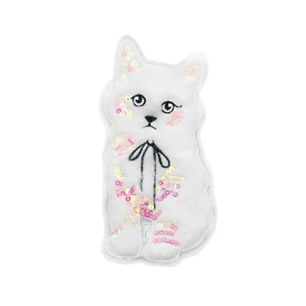 

2pcs Cats Cloth Patches For Clothing Repair Decoration Cute Iron On Sewing Appliques Jeans Shirts Bags Hats Crafts Embroidery