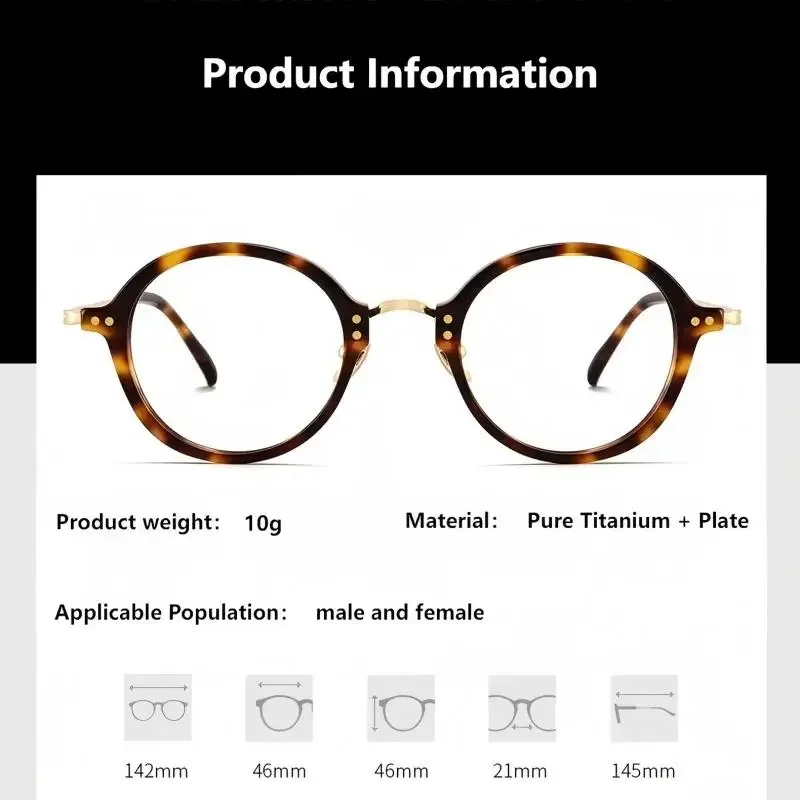 إطار نظارات خفيف الوزن من التيتانيوم النقي من NOWSEE للرجال والنساء، نظارات كلاسيكية عصرية بتصميم كلاسيكي كاجوال مريح #6