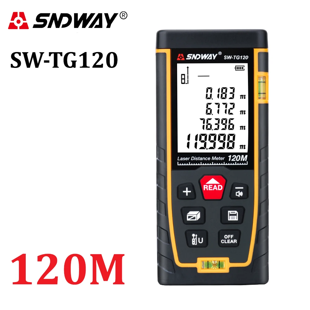 Misuratore di distanza Laser SNDWAY 40m 70m 100m telemetro Laser telemetro metro trena misuratore di nastro laser righello strumento Roulette