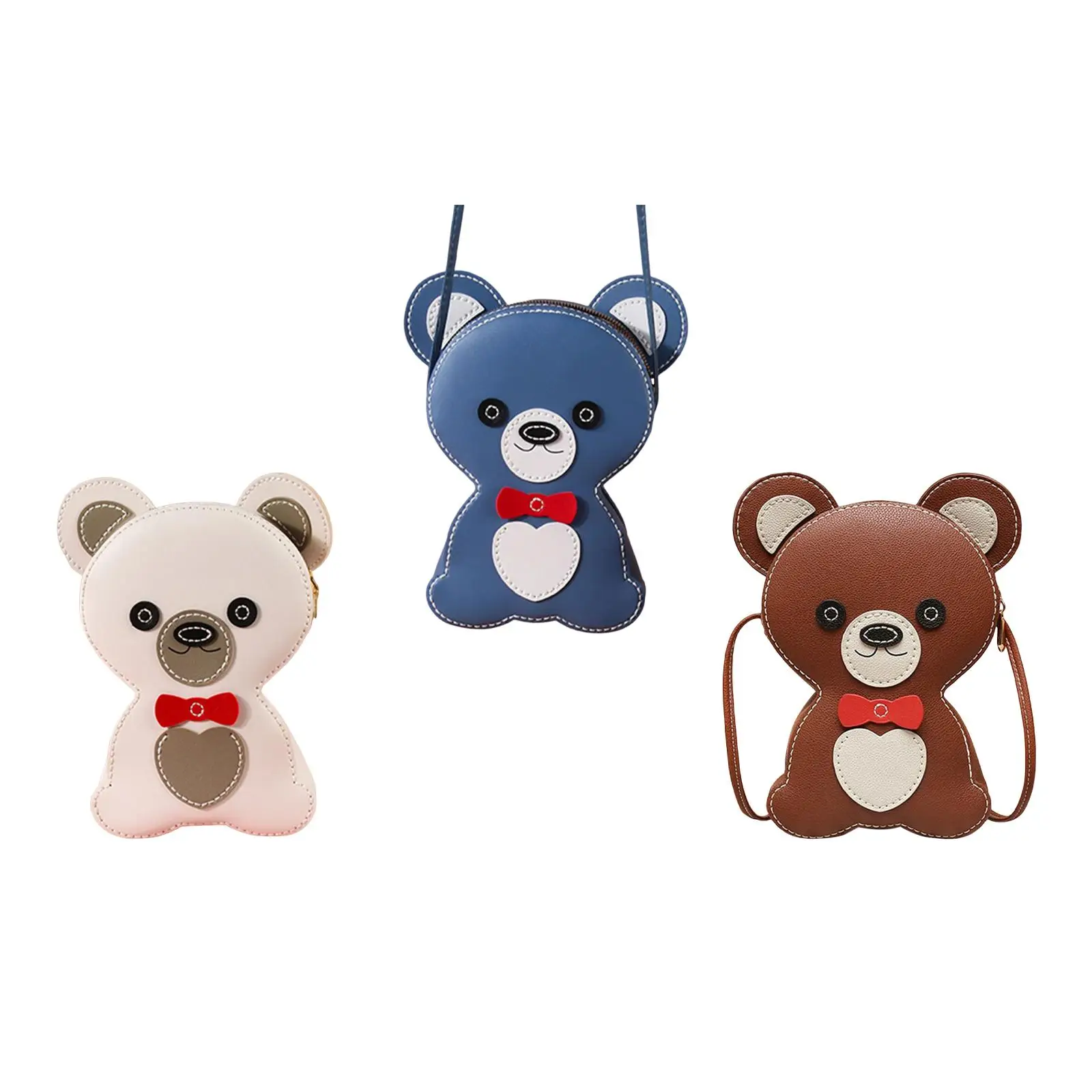 DIY PU Leather Shoulder Bag Making Sew Knit Stitch Bear Shape Bucket Bag