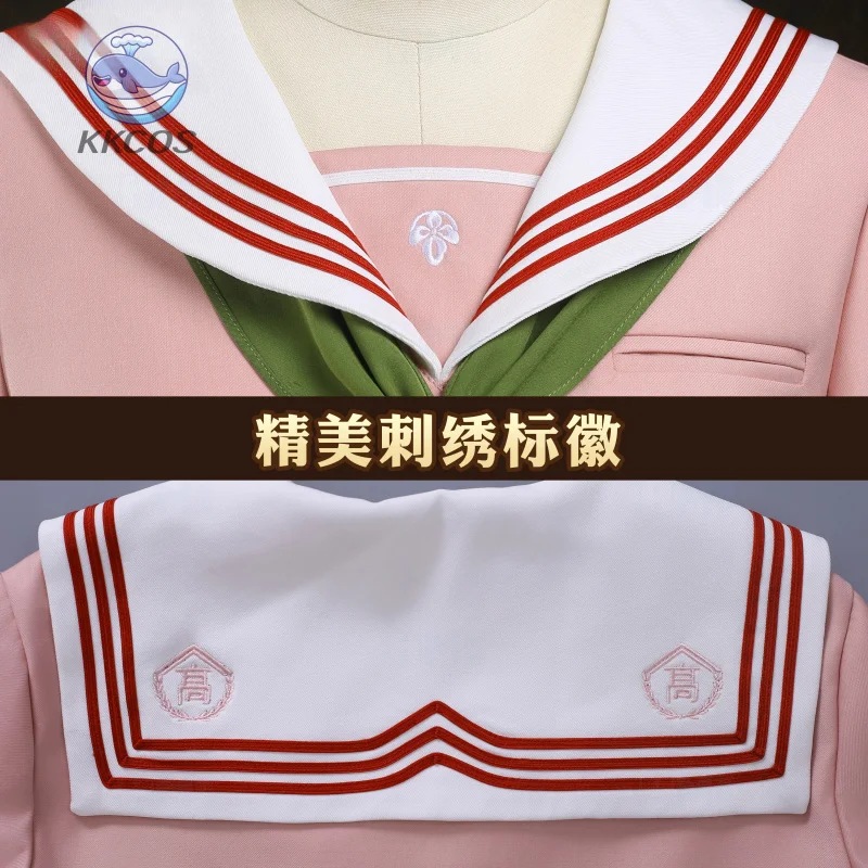 Silent Hill F Shimizu Hinako Kostum Cosplay Telinga Kelinci Setelan Pelaut Merah Muda Gaun Roleplay Pesta Halloween Anime Permainan Wanita KKCos