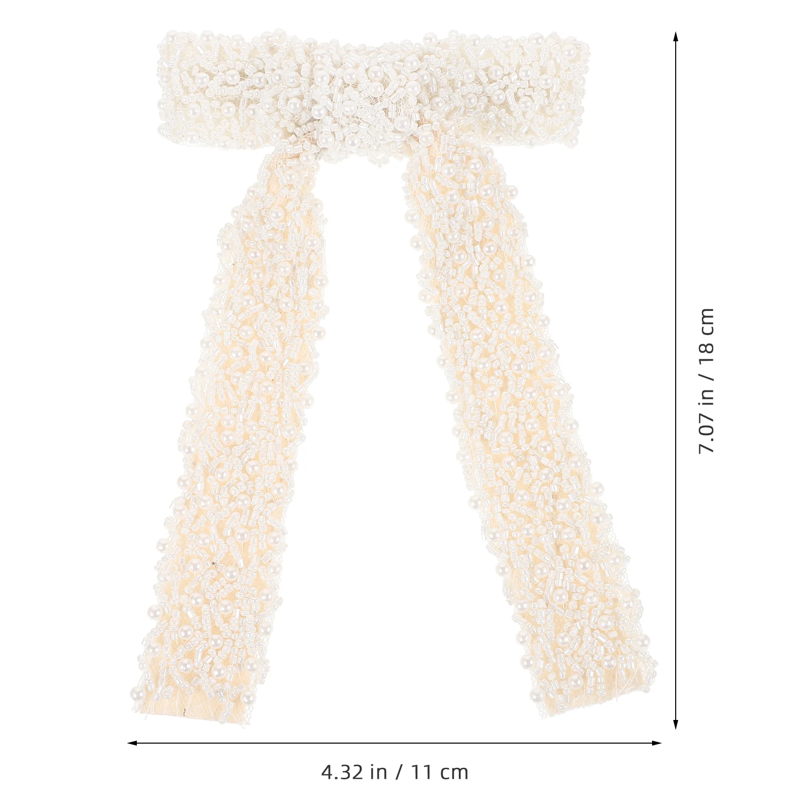 Pearl Beaded Hair Clip Bows for Claw Clips Ponytail Women Zinc Alloy Barrette Miss