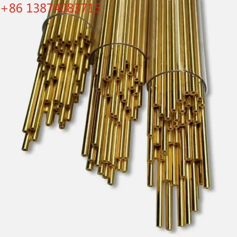100pcs 0.3-2.5X400mm EDM Drilling Electrodes Single-Channel Brass Copper Tube