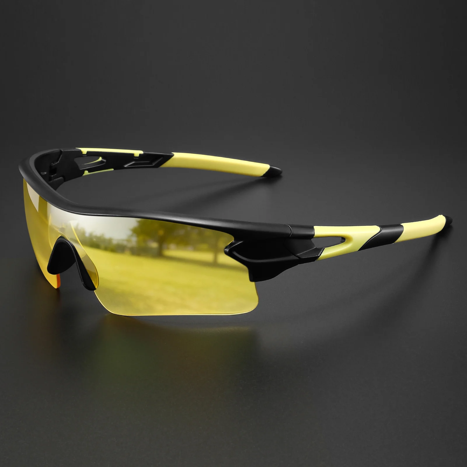 Klassieke sportzonnebril met uit één stuk omwikkelde UV400-lens - Unisex Comfort Fit voor fietsen, hardlopen, wandelen en buiten