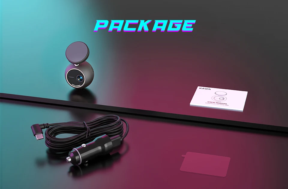 KAWA Dashcam MINI ORB Winziges Verstecktes Design 2K Sprachsteuerung 360 ° 24-Stunden-Parküberwachung mit G-Sensor und Spiegelungsfunktion für Auto-DVR – Detail 15