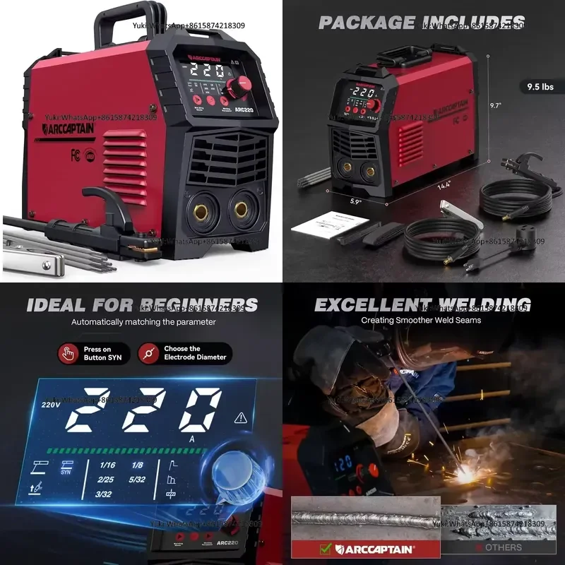 ARC220 220Amp Welding Equipment Large LED Display Welding Machine 110V/220V MMA Welder Machine