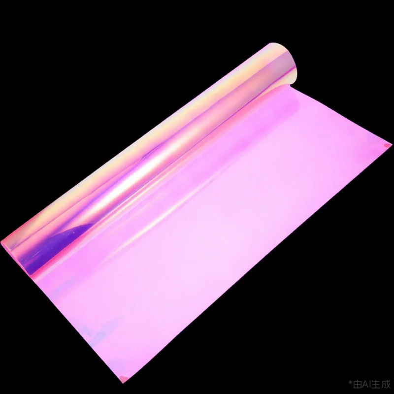 

1 Sheet Iridescent Pvc Fabric Colorful Film For Diy Bag Making Holographic Vinyl Roll Craft Patchwork Material Sewing Accessory