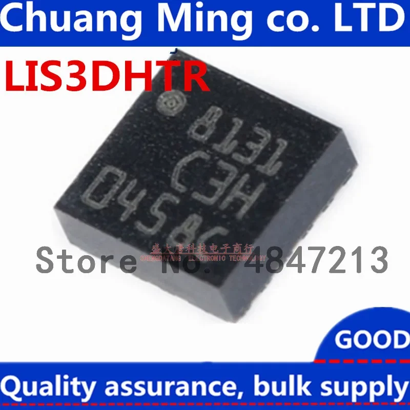 Free Shipping 100pcs/lot LIS3DHTR LIS3DHT LIS3DH LIS3 C3H IC LGA16