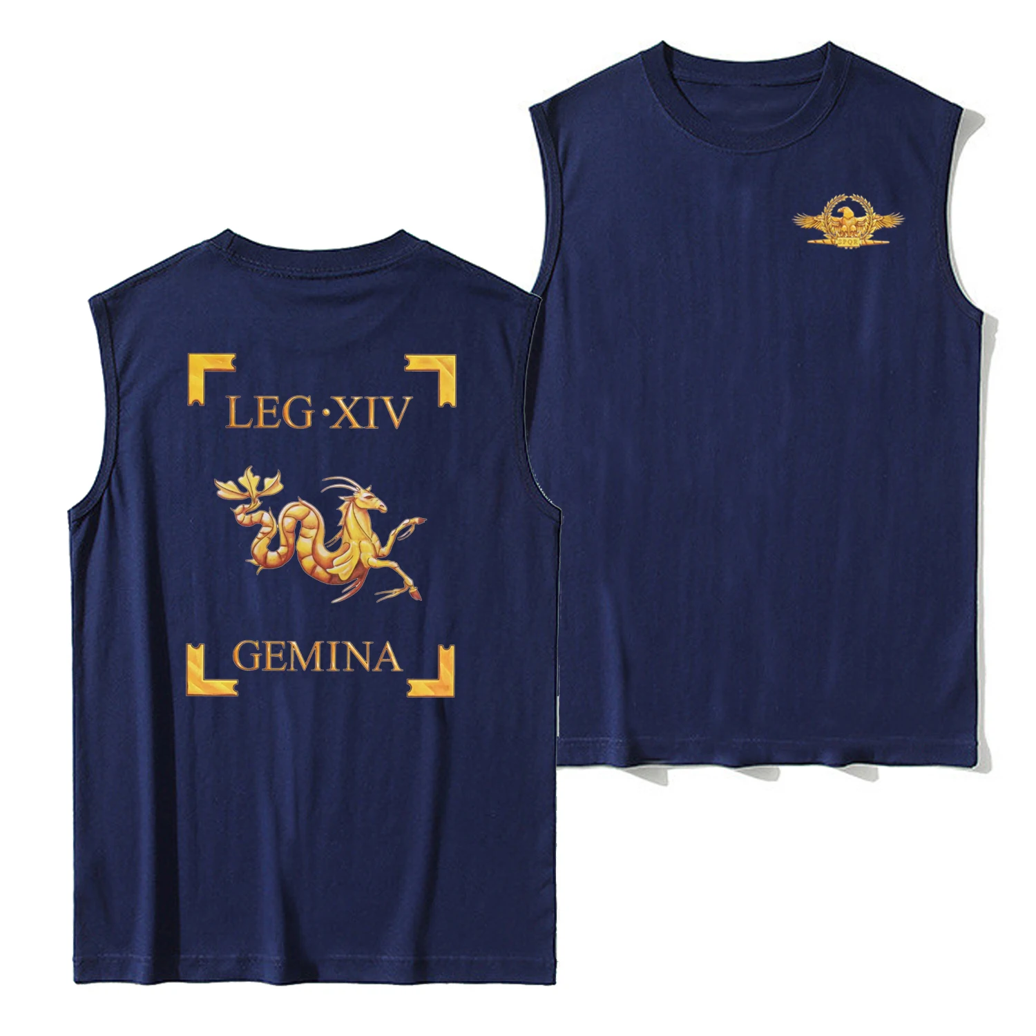 Legio XIV Gemina 13st Roman Legion Capricorn Emblem Tank Top 100% Cotton O-Neck Summer Casual Mens Vest Sleeveless T-shirt